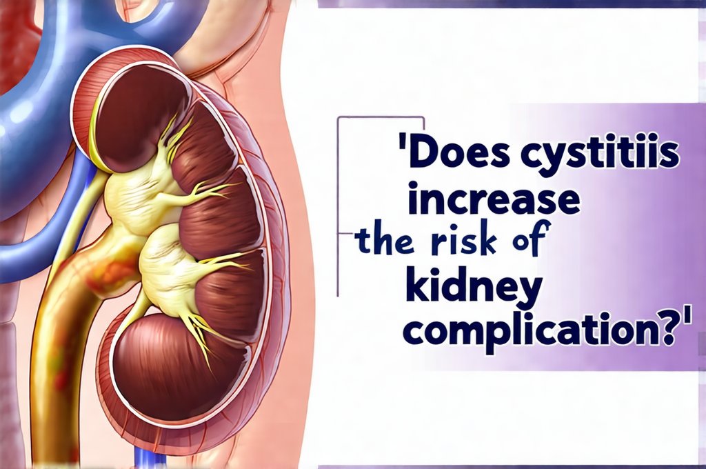 Does cystitis increase the risk of kidney complications?